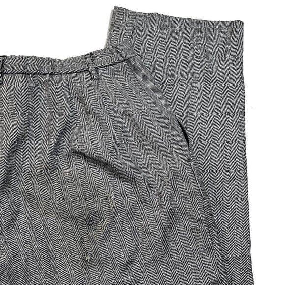 Pendleton Herringbone Womens 12 Herringbone Pants Gray Wool Silk USA Made Dress - Picture 11 of 12